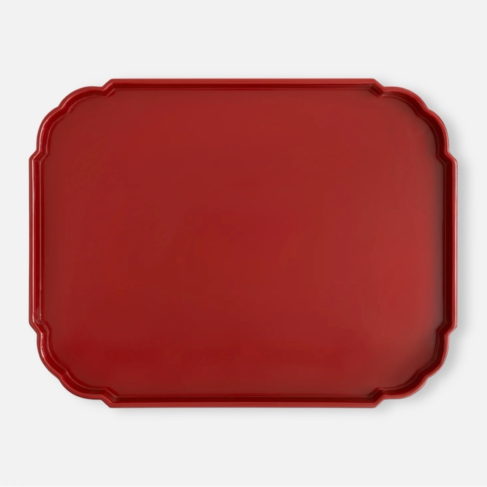 Red Laquer Tray | Large